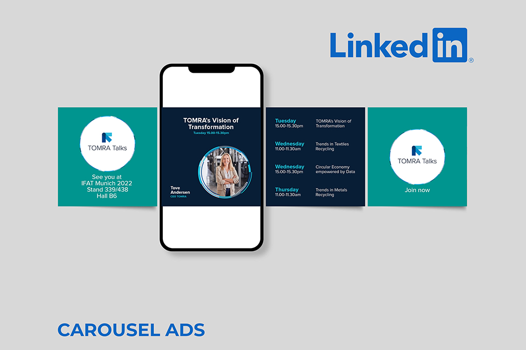 Werbebanner für das Karussell